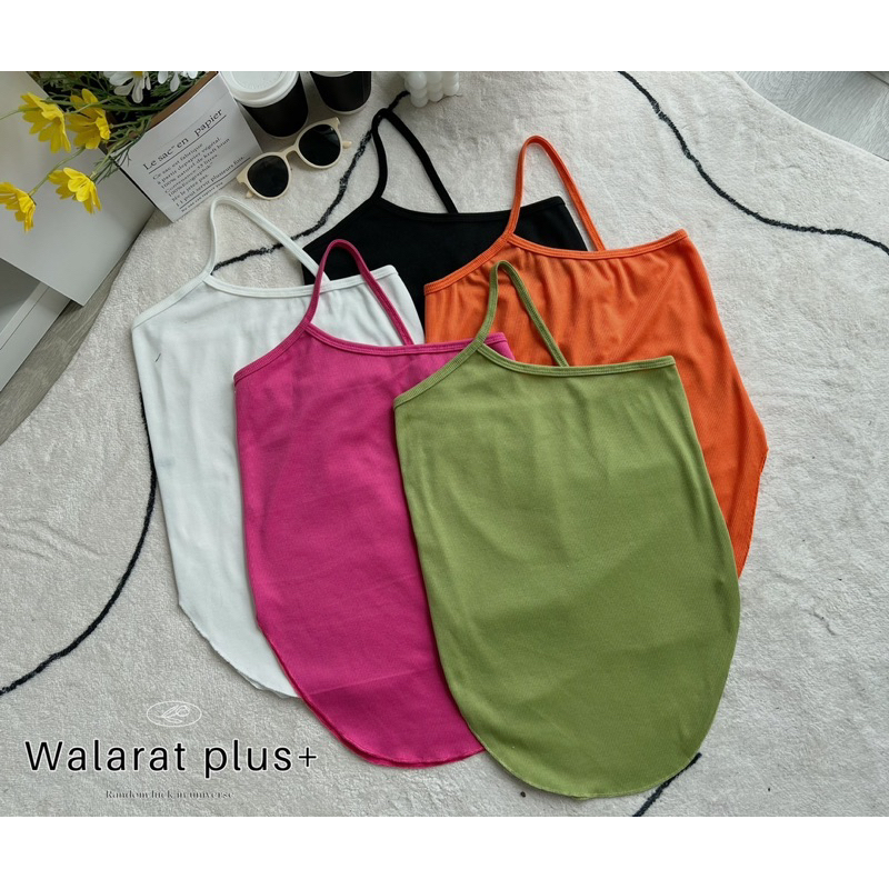 เสื้อกล้ามสาวอวบ แต่งอก ชายโค้ง สีคัลเลอร์ฟลู 5สี ผ้าร่องเนื้อดี ผ้านิ่ม ยืดเยอะ ใส่แล้วผอม แมทช์ง่าย หลายสไตล์ - รูปที่ 5