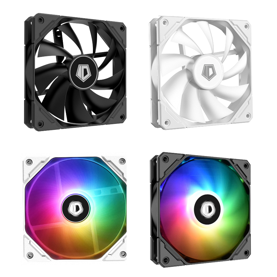 พัดลมเคส ID-Cooling TF-12025 Black & White Snow ARGB 3pin 5V/4pin PWM