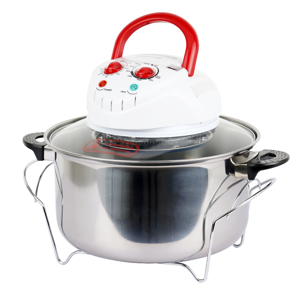 SMARTHOME สมาร์ทโฮม หม้ออบลมร้อน ไม่ใช้น้ำมัน Halogen oven ขนาด 12 ลิตร MV1203