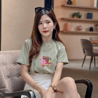 Jarikashop - เสื้อยืดลาย flamingo ( งานป้าย.. Jarika ) ( จ178 )