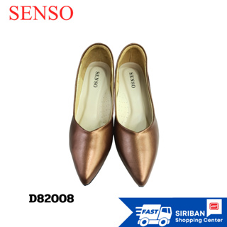 SENSOรองเท้าทำงาน (WORKING STYLE) D82008 รองเท้าคัชชู หนังPU ซับหนัง สูง 2.5 นิ้ว