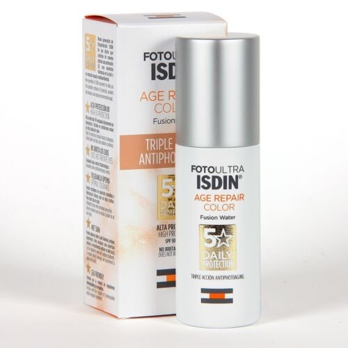 ISDIN FOTOULTRA  AGE REPAIR COLOR SPF50 50ml. อิสดิน โฟทูลตร้า เอจ รีแพร์  ครีมกันแดด สำหรับผิวหน้า