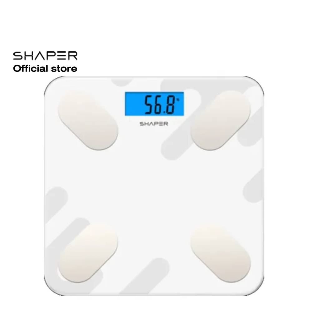 SHAPER เครื่องชั่งน้ำหนักบุคคลวัดองค์ประกอบในร่างกายแบบดิจิทัล รุ่น iSB-2072 สีขาว