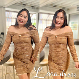 เดรสสาวอวบ เดรสออกงานปักเหลื่อม🧸Lana dress🧸