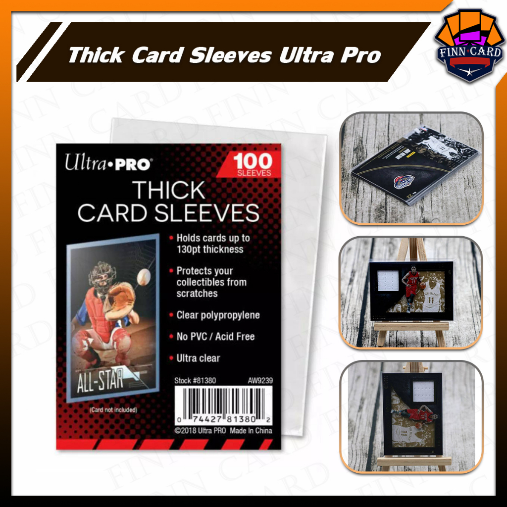 【FINNCARD】Ultra Pro Card Sleeves for Thick Cards 130pt ซองใส ใช้ใส่การ์ดหนา ชิ้นส่วนเสื้อ - SL