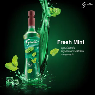 (1 ขวด) Fresh Mint ไซรัปมิ้นท์ Syrup Senorita - เซนญอริตา น้ำเชื่อมแต่งกลิ่นเฟรชมิ้นท์ 750ml.