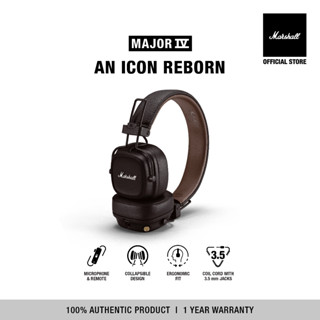 MARSHALL Major IV bluetooth brown - หูฟังบลูทูธ หูฟังครอบหู หูฟังไร้สาย