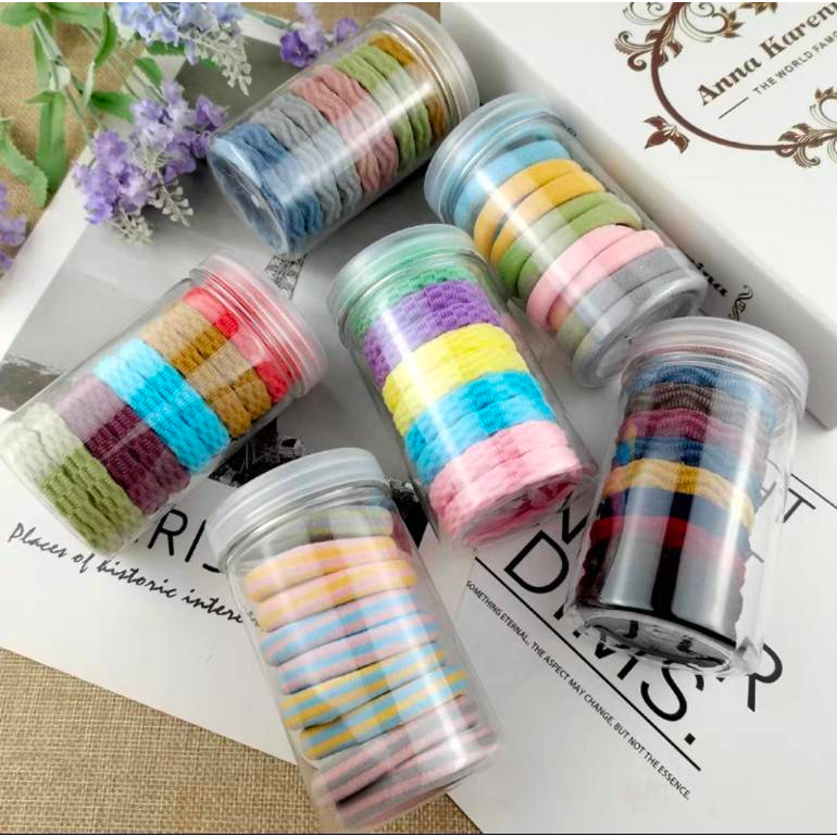 AV-ยางรัดผม ยางรัดผมแบบกล่องเล็กคละสี10ชิ้น น่ารัก พร้อมส่งจากไทย