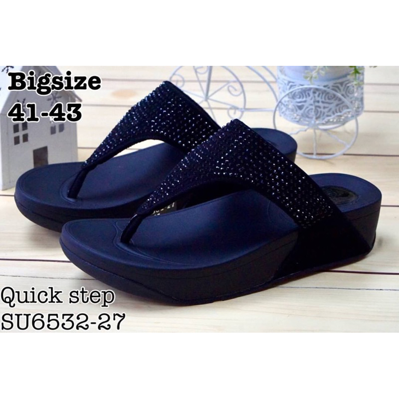 🌈6532-27🌈รองเท้าสุขภาพQuick stepเท้าพื้นนิ่มใส่สบายสูง1.5นิ้วbig size41/42/43
