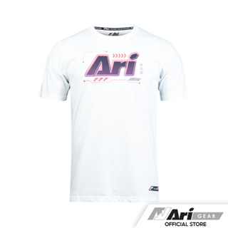 ARI RETRO CYBER LIFESTYLE TEE - WHITE/PURPLE/BLACK เสื้อยืด อาริ ไซเบอร์ สีขาว