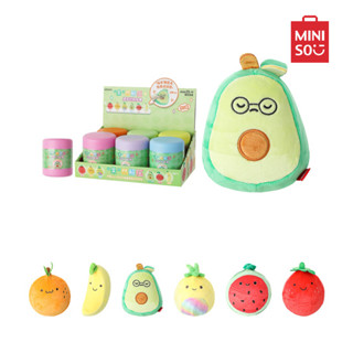 MINISO กล่องสุ่ม กล่องสุ่มตุ๊กตาผลไม้ 11cm Memory Foam Fruit Stress Relief Plush Toy Surprise Jar