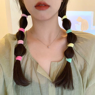ยางมัดผมจิ๋ว สีพื้น แพ็ค50ชิ้น เด็กใช้ได้ไม่เจ็บ ยืดหยุ่นสูง (ขายส่ง15บาท) รหัสสินค้าY34