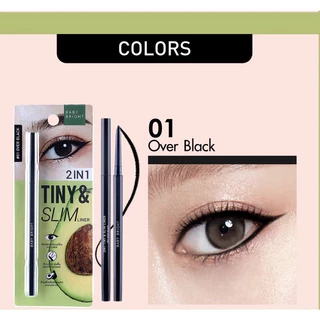 อายไลเนอร์ อินไลเนอร์ เนื้อครีม เขียนง่าย กันน้ำ หัวเล็ก 1.5 มม Baby Bright 2in1 Tiny Slim Eyeliner in Liner เบบี้ไบร์ท