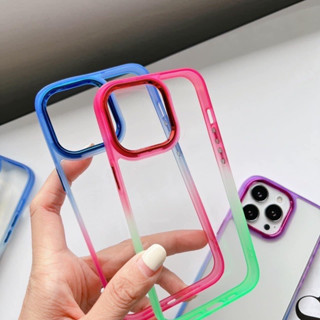 เคสใสทูโทน รุ่น Samsung A53 /A73/S21 FE/S22/S22Ultra /A52/A52s กันกระแทก ขอบยางนิ่ม แผ่นหลังแข็ง เคสมือถือ เคสสองสี