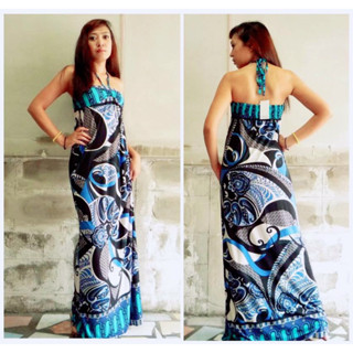 Japanese print Maxi Dress