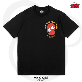 Power 7 Shop เสื้อยืดการ์ตูน Mickey Mouse คอลเลคชั่น "Mickey Mondays"  ลิขสิทธ์แท้ DISNEY (MKX-058)