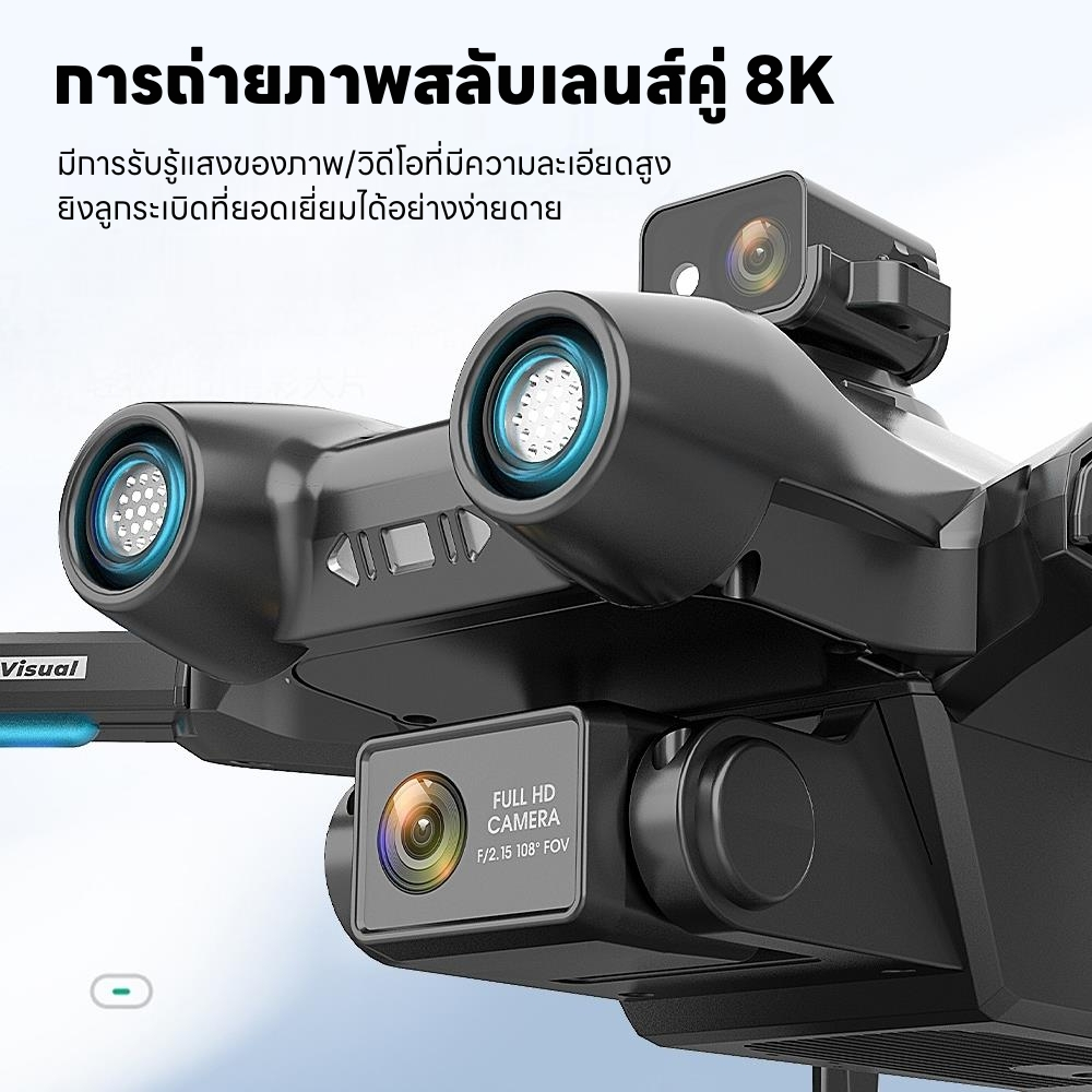Drone DJI level โดรนระดับ โดรน โดรนติดกล้อง โหมดคู่ GPS 3000 เมตร ระยะการควบคุมระยะไกล บินกลับเมื่อควบคุมไม่ได้