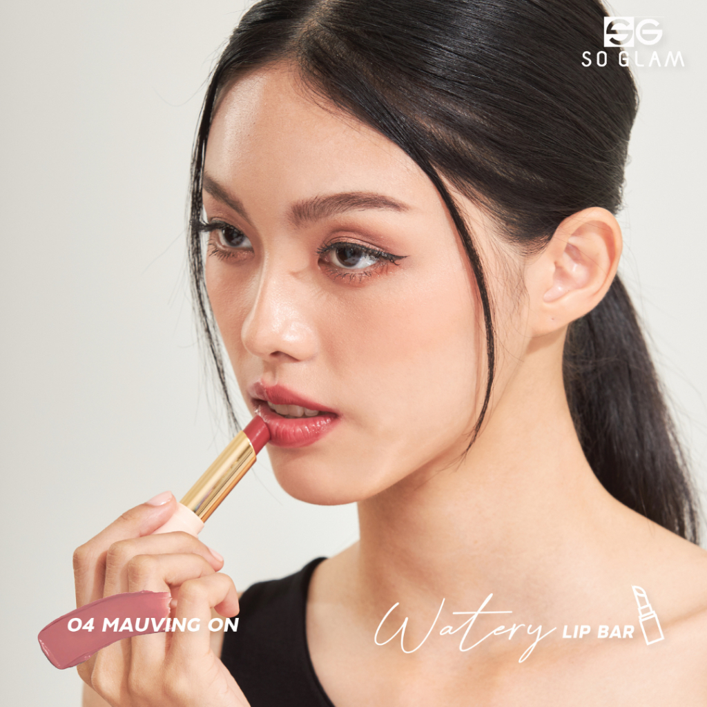 SO GLAM أحمر شفاه Watery Lip Bar ‏04 Mauving On — صورة 4