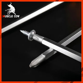 MUSCLE COWไขควง (ปากแบน + ปากแฉก) ไขควงหัวสลับ ไขควงแม่เหล็ก ความยาว1.5,4,6,8นิ้ว screwdriver