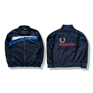 Fred Perry Navy Blues Full Zipper Jacket รอบอก 44”