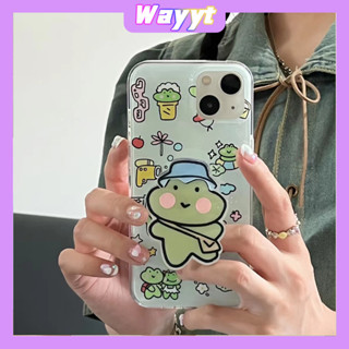 💖New 💖iPhone 14 13 12 11 Pro Max เคส for เคสไอโฟน11 น่ารัก บางเบาพกพาง่าย การ์ตูน กบ แฟชั่น เรียบง่าย พร้อมขาตั้ง Cas