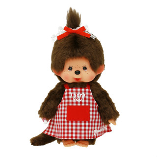 Monchhichi flower gift gingham girl S (สินค้าห่อ)