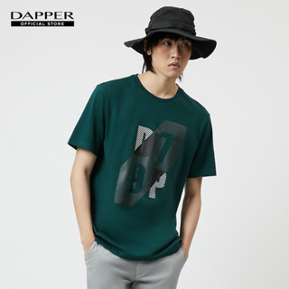 DAPPER เสื้อยืด DP 79 Logo Print T-Shirt สีเขียว (KRBG1/651RS)