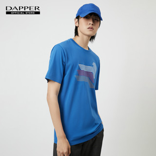 DAPPER เสื้อยืด Tri-Colors Print T-Shirt สีฟ้า (KRBD1/649RS)