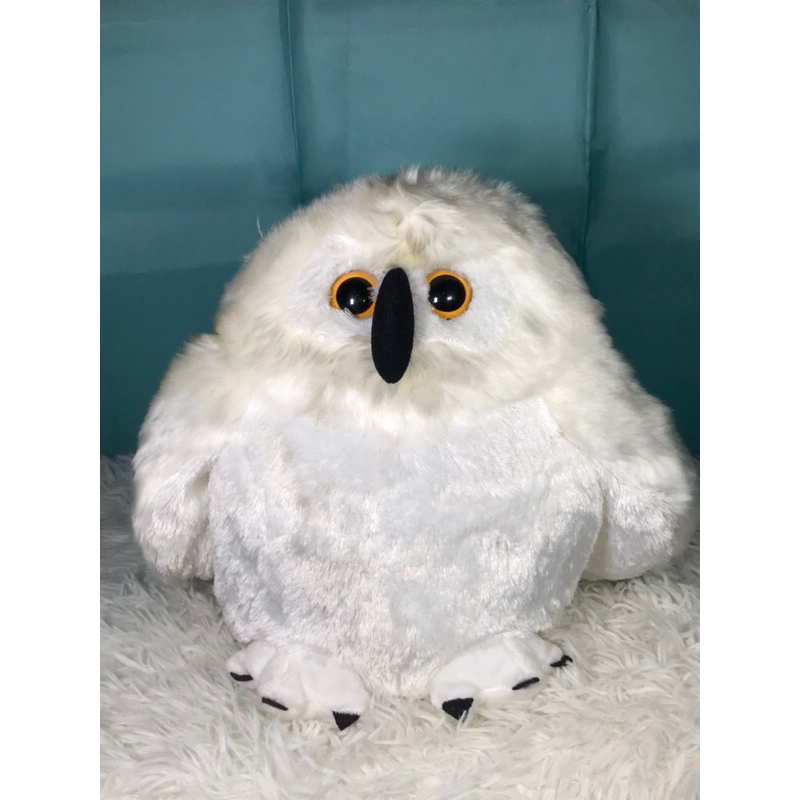 Snowy Owl Stuffed Animal Aqua ตุ๊กตา นกฮูก หิมะ