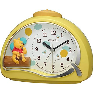 Rhythm Disney Winnie the Pooh Alarm Clock นาฬิกาปลุกเสียงอิเล็กทรอนิกส์สีเหลือง 11.4x15.2x7.5cm 4SE561MC33