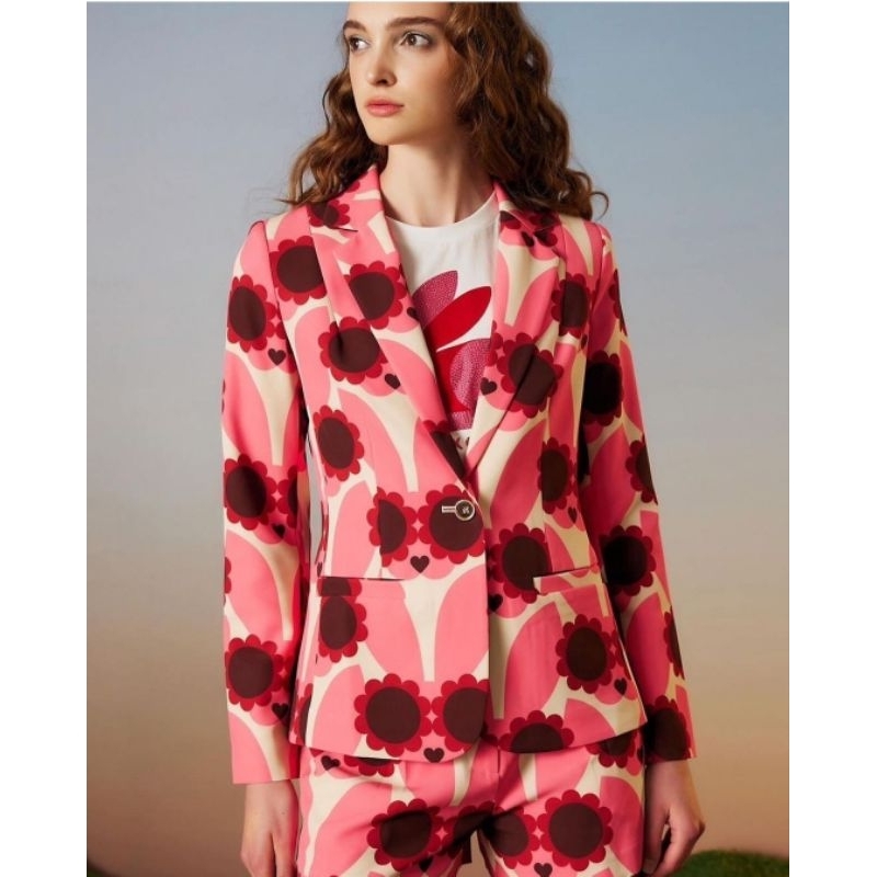 Jaspal เบลเซอร์คอลฯ Orla kiely(xs)