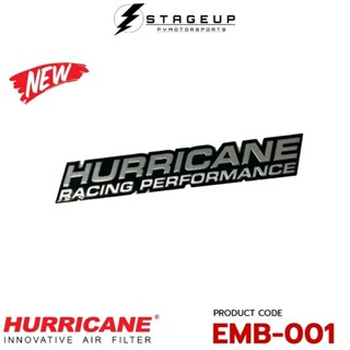 ใหม่ HURRICANE สติ๊กเกอร์ เพลท เพลทอลูมิเนียม STICKER ของแท้ จากโรงงาน EMB-001