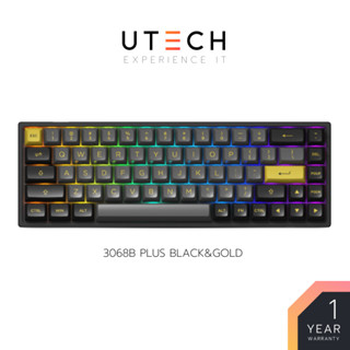 คีย์บอร์ด Akko 3068B Plus Black&amp;Gold RGB Hotswap Wireless Hotswap Mechanical คีย์บอร์ดไร้สาย by UTECH