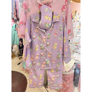 เซตชุดนอนเด็ก ผ้าไหมเกาหลี Freesize kids (เสื้อแขนยาว+กางเกงขายาว+ผ้าปิดตา)
