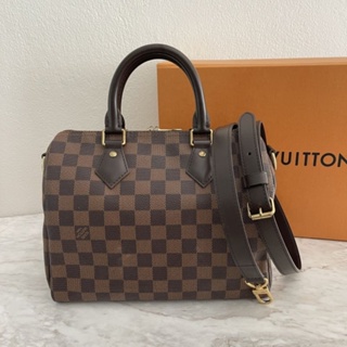 กระเป๋า​louis​ vuitton speedy 25แท้​100​%ส่งฟรีมีของแถมused