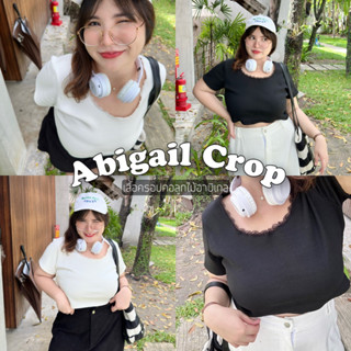 Abigail Crop เสื้อครอปคอลูกไม้ อาบิเกล ✨🌈🤍🖤เสื้อผ้าสาวอวบ