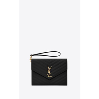 พร้อมส่งYSL CLUTCH ขนาด8” ใส่สายครอสบอดี้ได้ ของแท้100%