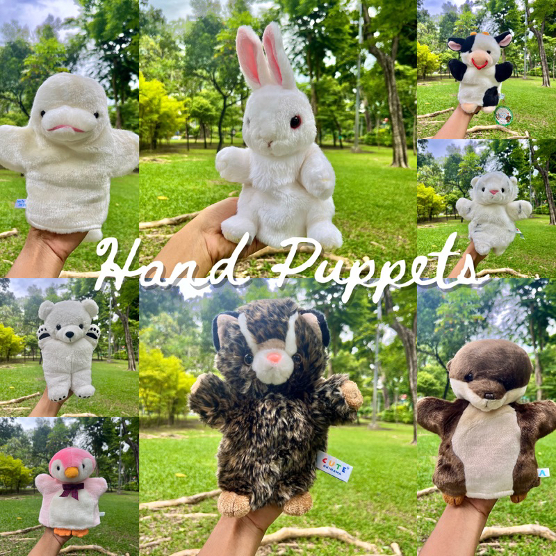 ตุ๊กตาหุ่นมือรูปสัตว์ ขนนุ่มนิ่ม หุ่นมือตุ๊กตาสัตว์สำหรับเด็ก ตุ๊กตาหุ่นมือรูปสัตว์ ขนนุ่ม Animal Hand Puppet