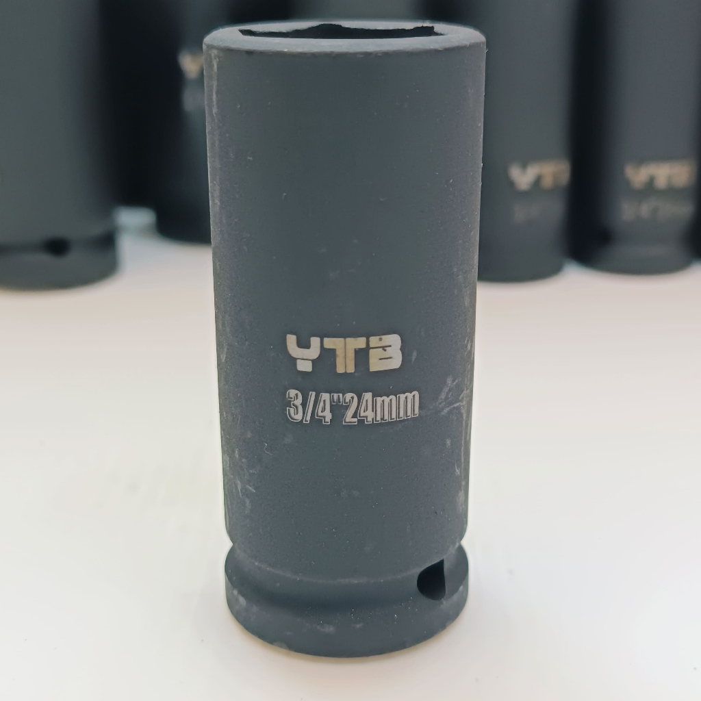 ลูกบล็อกยาว บล็อกลม 3/4"(6หุน) เบอร์ 24 มม. สำหรับ บล็อกลม บล็อกแบต บล็อกไฟฟ้า (IMPACT SOCKET)