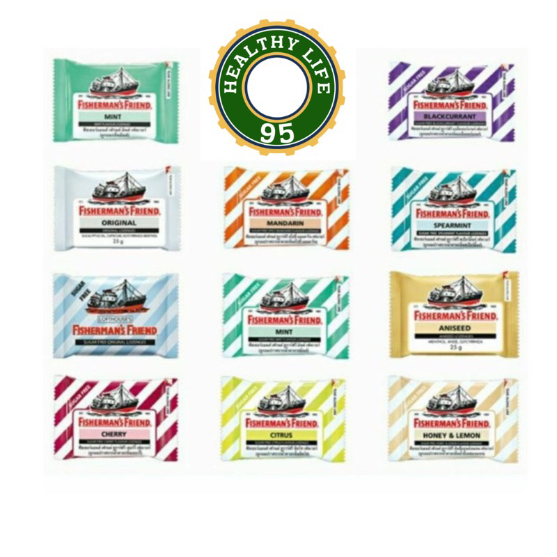 Fisherman's friend ฟิชเชอร์แมน เม็ดอม ทุกรสชาติ บรรเทาอาการรัคายคอ