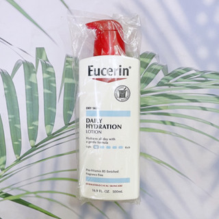 Eucerin® Daily Hydration Lotion Fragrance Free 500 mL โลชั่นเนื้อบางเบาสำหรับผิวแห้ง Pro Vitamin B5 Enriched