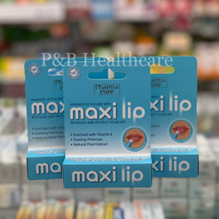 ฟาร์มาเพียว แม็กซี่ ลิป (PharmaPure MaxiLip  Treatment ) ขนาด 3 กรัม บำรุงริมฝีปาก แก้ ริมฝีปากแห้ง แตก ปากเป็นขุย