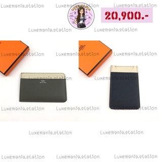 👜: New!! Hermes Porte Cartes City Cardholder in Gris Meyer Beton / Blue Nuit Stamp B