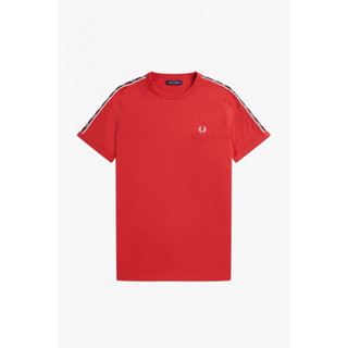 Fred Perry ContrSt Taped Ringer T-Shirt in Red