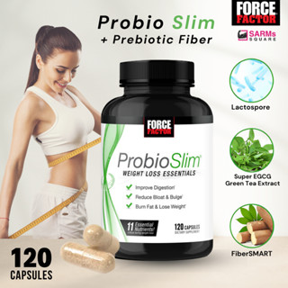 Force Factor ProbioSlim + Prebiotic Fiber – 120 Capsules