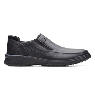 CLARKS รองเท้าลำลองผู้ชาย Donaway Step Black Leather 26161480 สีดำ