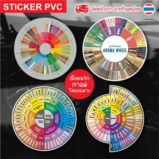 สติ๊กเกอร์ สติกเกอร์ PVC กาแฟ Coffee Tasters Flavor Wheel สติ๊กเกอร์กันน้ํา ตกแต่งร้านกาแฟ แต่งร้านกาแฟ