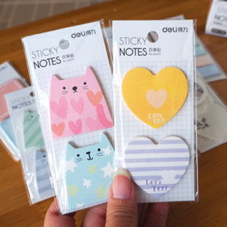 กระดาษโน๊ตกาว sticky notes ลายน่ารัก โพสอิทโน๊ต มีกาวในตัว