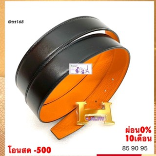 Super Sale !!!  H ermes Belt 32mm มาพร้อม หัวทองเงา  (heart)เลือกสายได้ (heart) ของแท้