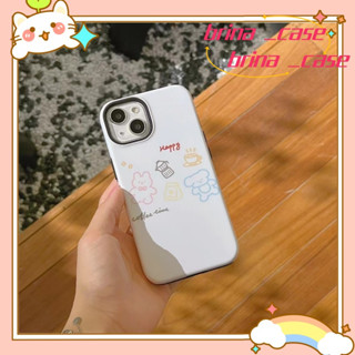 ❤️ส่งของขวัญ❤️ เคสไอโฟน 11 12 13 14 Pro Max หมีน้อย เรียบง่าย แฟชั่น ระดับสูง สาวน่ารักหัวใจ Case for iPhoneป้องกันการตก